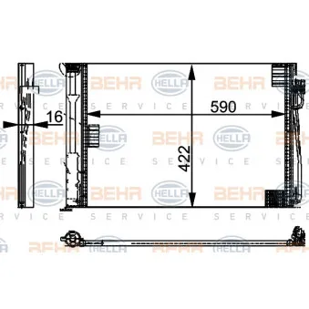 Condenseur, climatisation HELLA 8FC 351 301-324