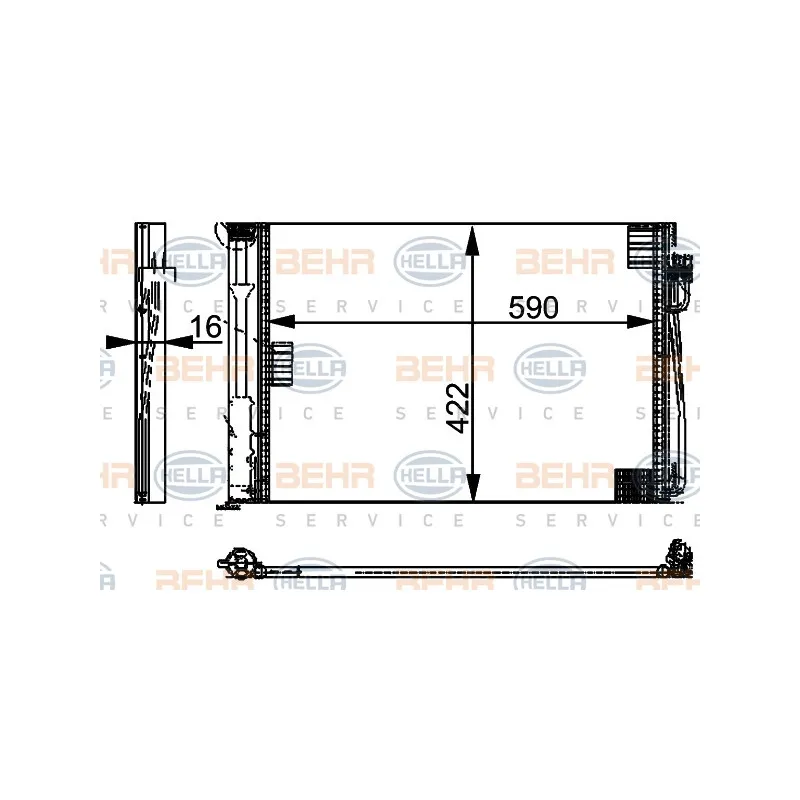 Condenseur, climatisation HELLA 8FC 351 301-324