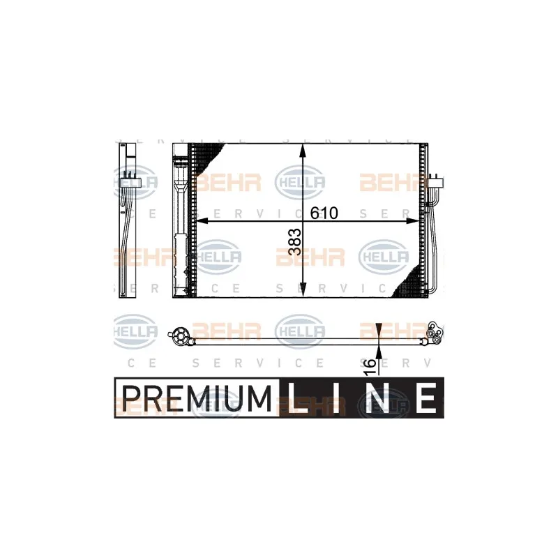 Condenseur, climatisation HELLA 8FC 351 301-331
