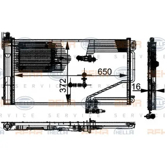 Condenseur, climatisation HELLA 8FC 351 301-344