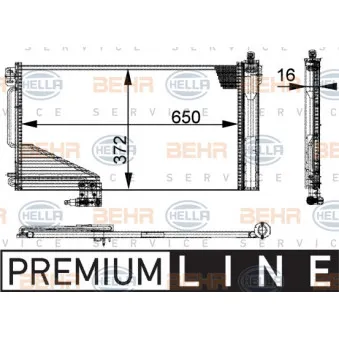 Condenseur, climatisation HELLA 8FC 351 301-351