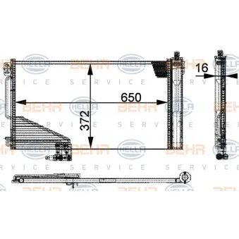 Condenseur, climatisation HELLA 8FC 351 301-354