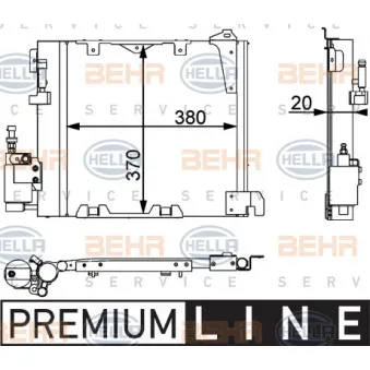 Condenseur, climatisation HELLA 8FC 351 301-371