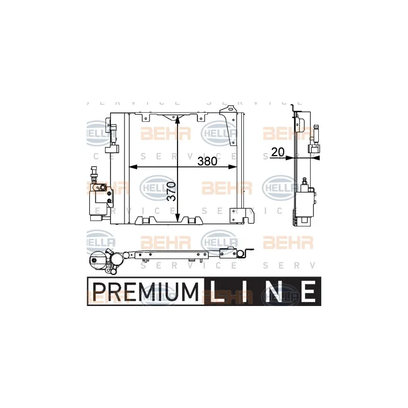 Condenseur, climatisation HELLA 8FC 351 301-371