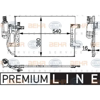 Condenseur, climatisation HELLA 8FC 351 301-391