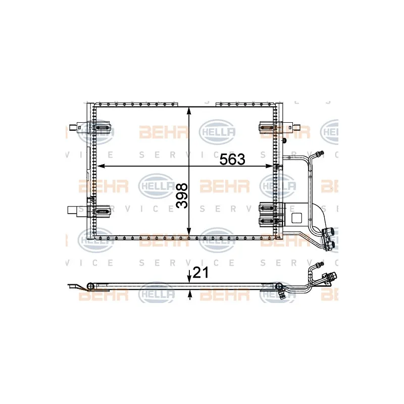 Condenseur, climatisation HELLA 8FC 351 301-401