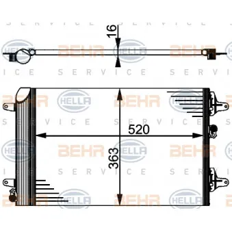 Condenseur, climatisation HELLA 8FC 351 301-524