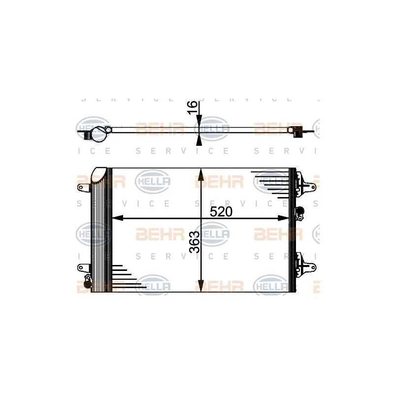 Condenseur, climatisation HELLA 8FC 351 301-524