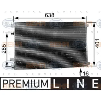 Condenseur, climatisation HELLA 8FC 351 301-561