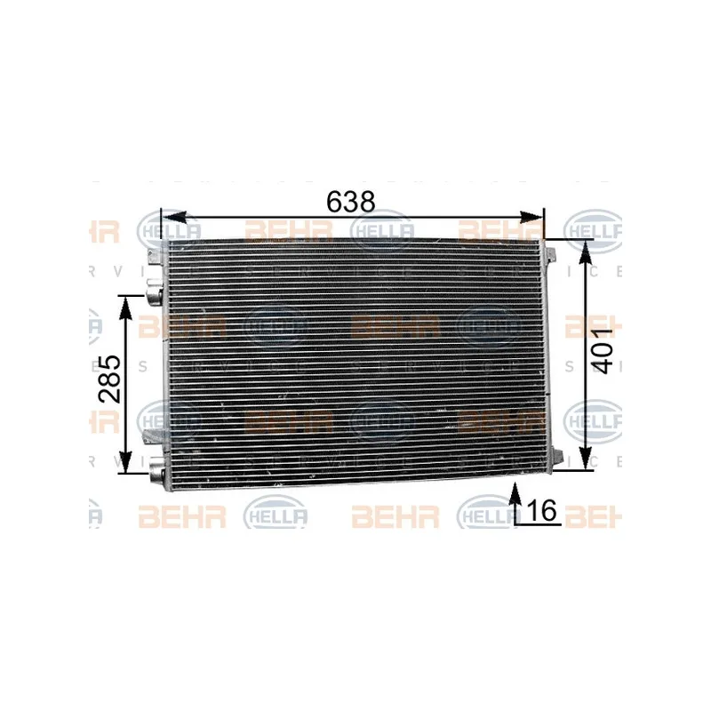 Condenseur, climatisation HELLA 8FC 351 301-564