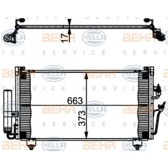 Condenseur, climatisation HELLA 8FC 351 301-581