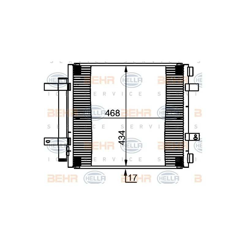 Condenseur, climatisation HELLA 8FC 351 301-591