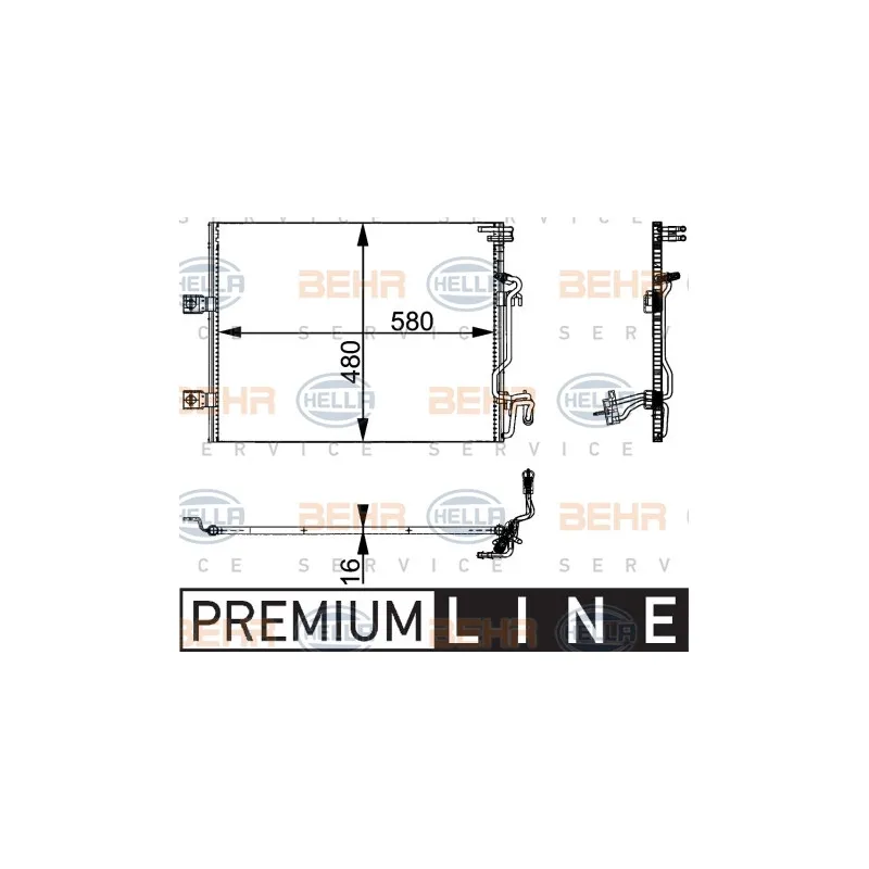 Condenseur, climatisation HELLA 8FC 351 301-611