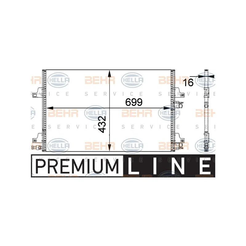 Condenseur, climatisation HELLA 8FC 351 301-631