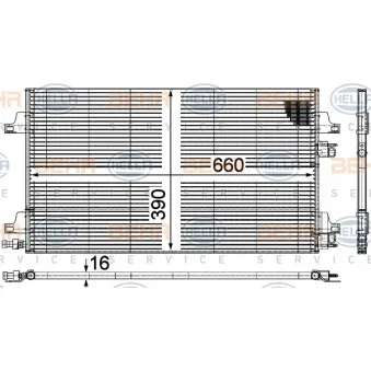 Condenseur, climatisation HELLA 8FC 351 301-644