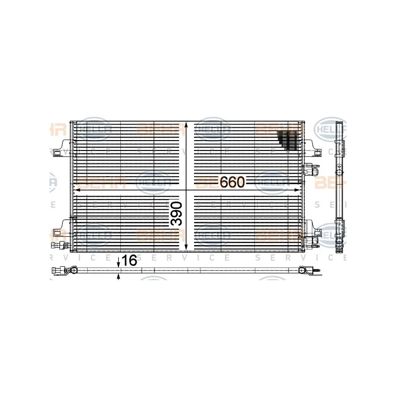 Condenseur, climatisation HELLA 8FC 351 301-644
