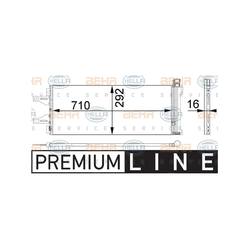 Condenseur, climatisation HELLA 8FC 351 301-661