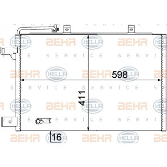 Condenseur, climatisation HELLA 8FC 351 301-684