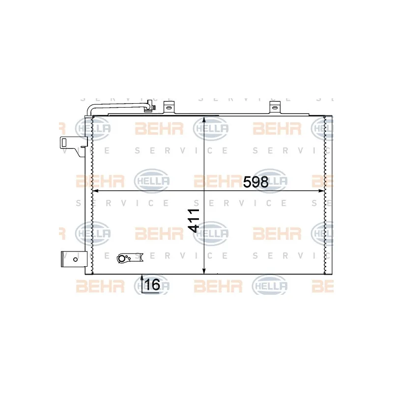 Condenseur, climatisation HELLA 8FC 351 301-684