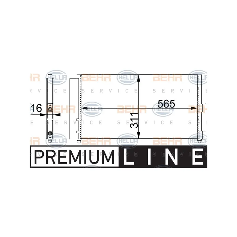 Condenseur, climatisation HELLA 8FC 351 301-711