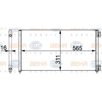 Condenseur, climatisation HELLA 8FC 351 301-721