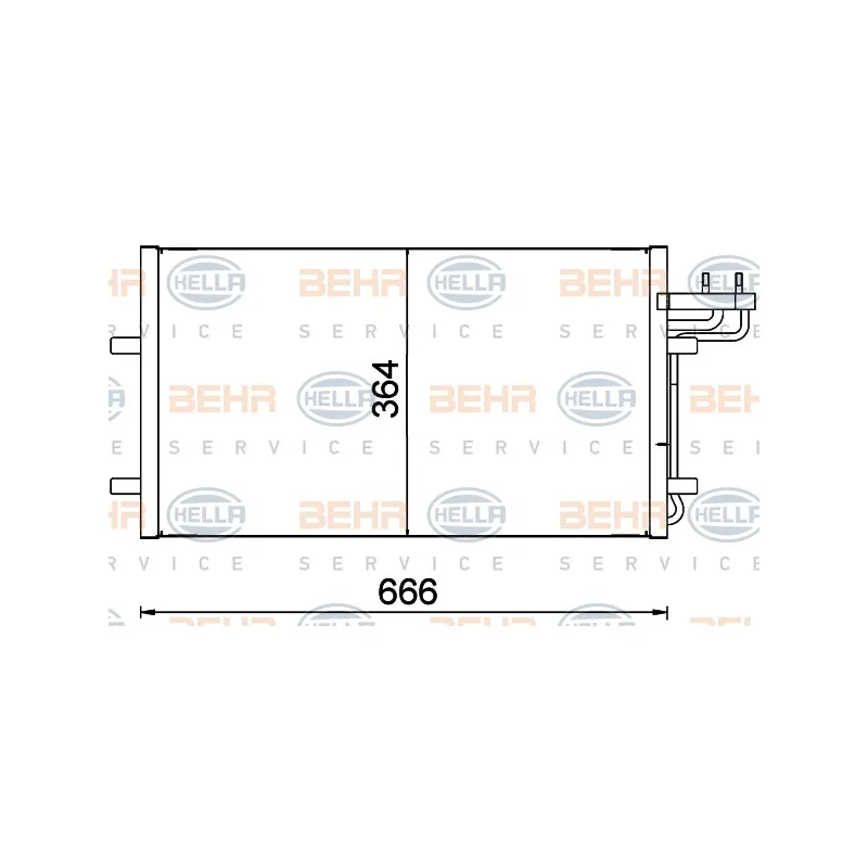 Condenseur, climatisation HELLA 8FC 351 301-734