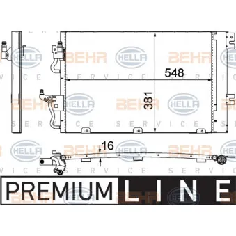 Condenseur, climatisation HELLA 8FC 351 301-761