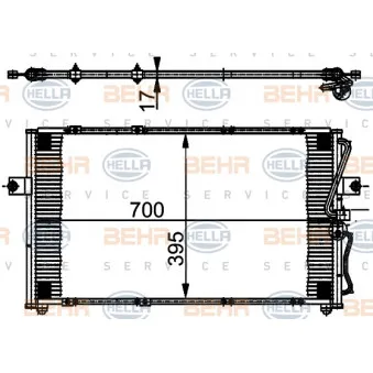 Condenseur, climatisation HELLA 8FC 351 302-011