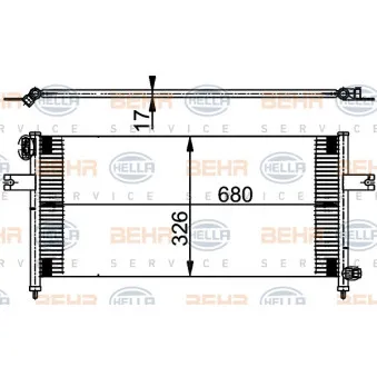 Condenseur, climatisation HELLA 8FC 351 302-041