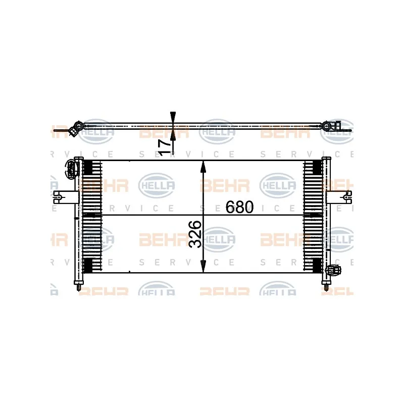 Condenseur, climatisation HELLA 8FC 351 302-041