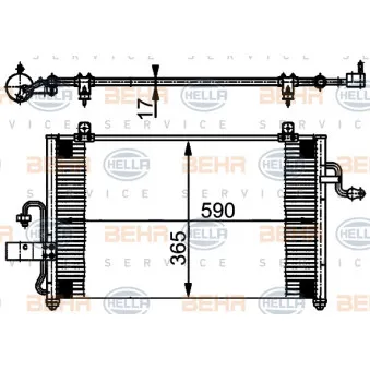 Condenseur, climatisation HELLA 8FC 351 302-051