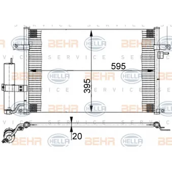 Condenseur, climatisation HELLA 8FC 351 302-191