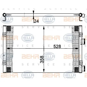 Condenseur, climatisation HELLA 8FC 351 302-241
