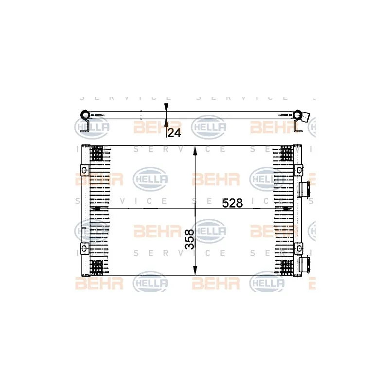 Condenseur, climatisation HELLA 8FC 351 302-241