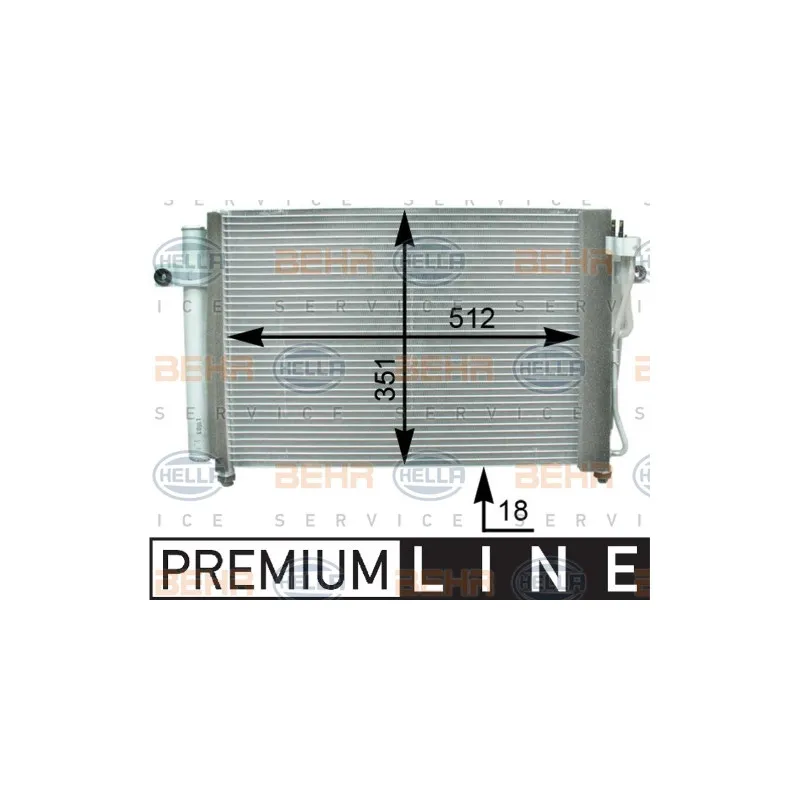 Condenseur, climatisation HELLA 8FC 351 302-281