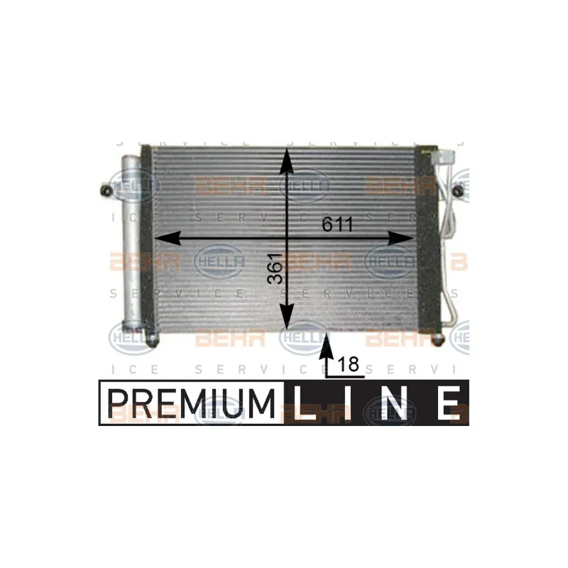 Condenseur, climatisation HELLA 8FC 351 302-291