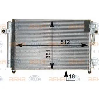 Condenseur, climatisation HELLA 8FC 351 302-301