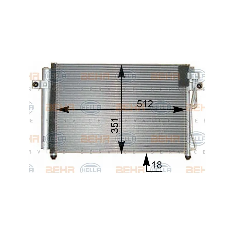 Condenseur, climatisation HELLA 8FC 351 302-301