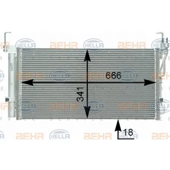 Condenseur, climatisation HELLA 8FC 351 302-331