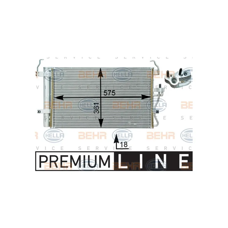 Condenseur, climatisation HELLA 8FC 351 302-351