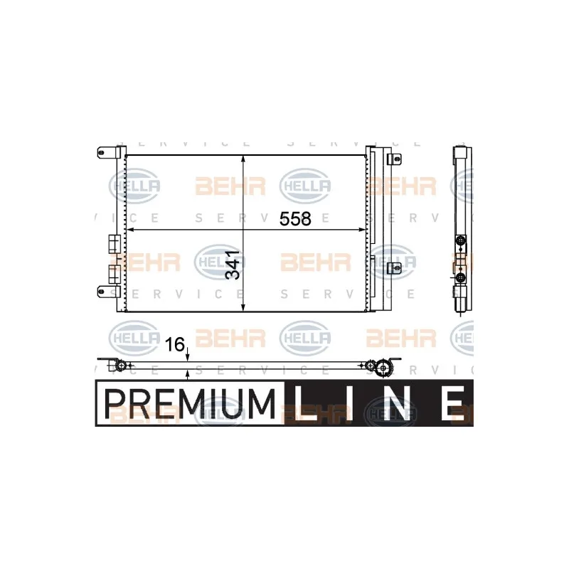 Condenseur, climatisation HELLA 8FC 351 302-391