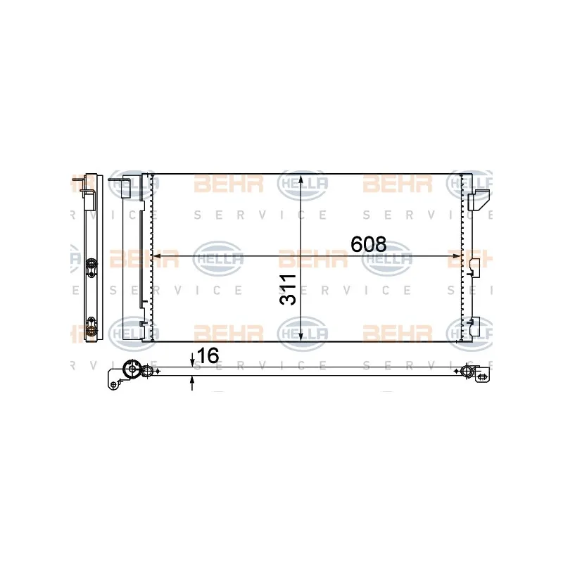 Condenseur, climatisation HELLA 8FC 351 302-401