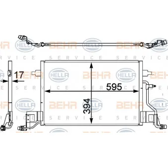 Condenseur, climatisation HELLA 8FC 351 302-431