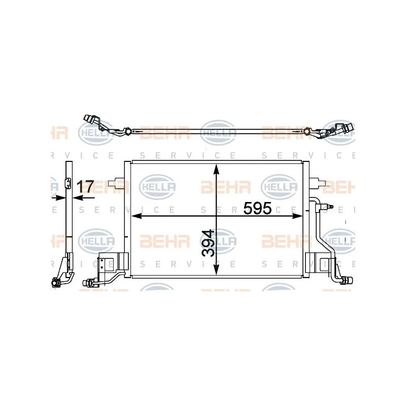 Condenseur, climatisation HELLA 8FC 351 302-431