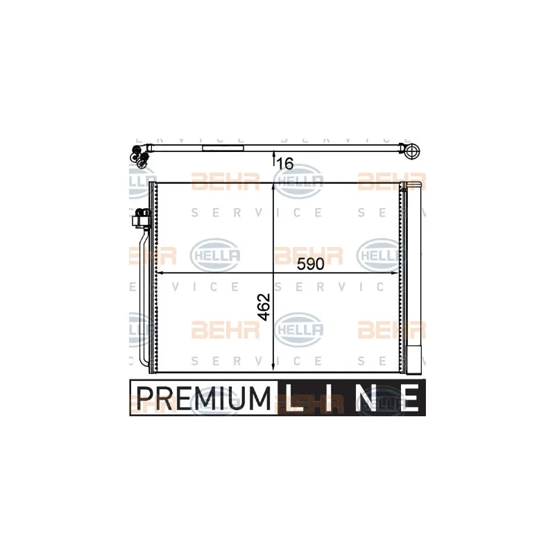 Condenseur, climatisation HELLA 8FC 351 302-491