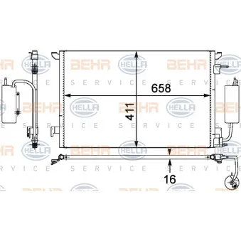 Condenseur, climatisation HELLA 8FC 351 302-531