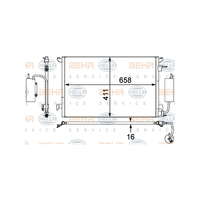 Condenseur, climatisation HELLA 8FC 351 302-531