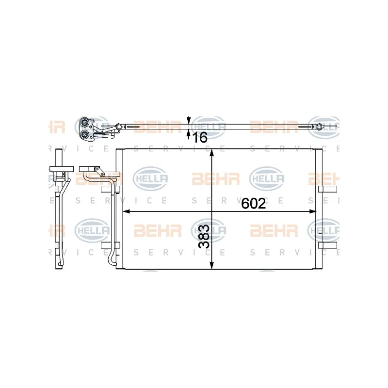 Condenseur, climatisation HELLA 8FC 351 302-571