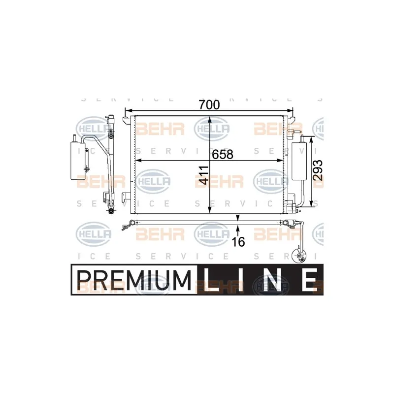 Condenseur, climatisation HELLA 8FC 351 302-591