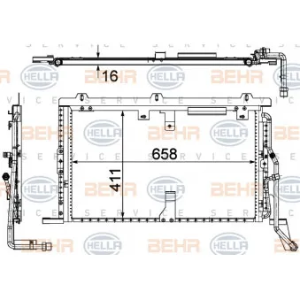 Condenseur, climatisation HELLA 8FC 351 302-594